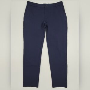 Under 510 Men's Pants 32x27 Navy Blue Comfort Slacks Stretch Heavy Rayon Blend